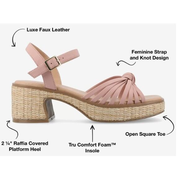 NWT Journee Collection Hally Platform Sandal size 7 - Picture 3 of 8